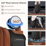 LARVENDER 6-Piece Expandable Lightweight Luggage Set