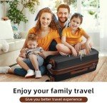 LARVENDER 6-Piece Expandable Lightweight Luggage Set
