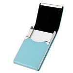Light Blue PU Leather Business Card Holder Case