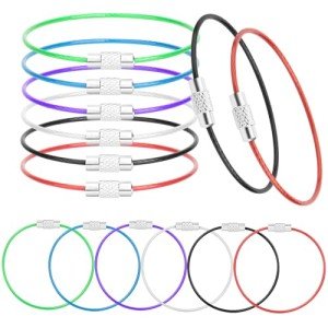 30 Pack Stainless Steel Keychain Wire Rings - 6 Inch