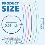 30 Pack Stainless Steel Keychain Wire Rings - 6 Inch