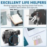 30 Pack Stainless Steel Keychain Wire Rings - 6 Inch