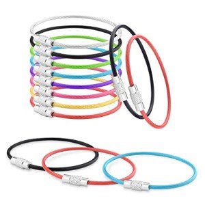 CooBigo 16 Stainless Steel Keychain Loops - Assorted Colors