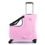 Kids Ride-On Pink Duffel Bag Suitcase – 20 Inch
