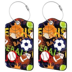 Neidius PU Leather Luggage Tags - 2 Pack