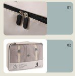 DanArt 7-Piece Beige Travel Luggage Organizer Set