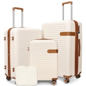 4-Piece TILYMOL Hardshell Luggage Set with Wheels