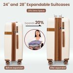 4-Piece TILYMOL Hardshell Luggage Set with Wheels