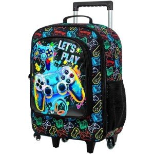 Kids Rolling Suitcase with Game Design for Travel