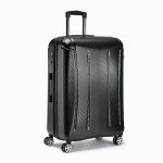 Expandable Black Spinner Suitcase, 30 Inch