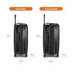 Expandable Black Spinner Suitcase, 30 Inch