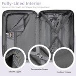 Lavender 5-Piece Expandable Hard Shell Luggage Set