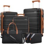 Romtour Expandable Hard Shell Luggage Set - 6 Pieces