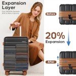 Romtour Expandable Hard Shell Luggage Set - 6 Pieces
