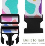 Cow Print TSA Approved Luggage Straps for Suitcases