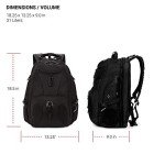 SwissGear 1900 TSA 17" Laptop Backpack - Black