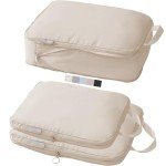 TIANZONG Travel Packing Cubes Set - Beige (3 Pieces)
