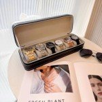 Travel Watch Organizer Case - 6 Slot Black