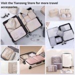 TIANZONG Travel Packing Cubes Set - Beige (3 Pieces)