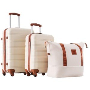 Expandable 2-Piece Hardside Luggage Set with Bag