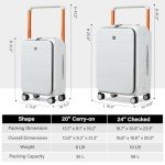 Hanke 20 Inch Hard Shell Carry-On Suitcase