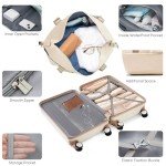 20-Inch Expandable Carry-On Luggage Set with USB Port