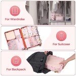 Floral Travel Packing Cubes Set - 8 Pieces