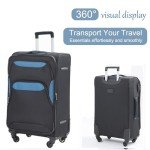 3-Piece Lightweight Soft Luggage Set with Wheels