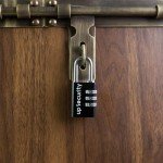 3-Digit Waterproof Padlock for Luggage & Lockers