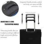 3-Piece Lightweight Soft Luggage Set with Wheels