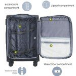 3-Piece Lightweight Soft Luggage Set with Wheels