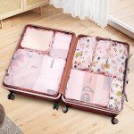 Floral Travel Packing Cubes Set - 8 Pieces