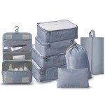 8-Piece Compression Packing Cubes Set for Travel