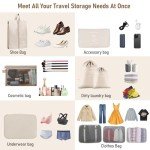 10-Piece Travel Packing Cubes Set for Organizing
