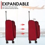Verdi Lightweight 20-Inch Carry-On Luggage with USB Port