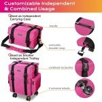 BYOOTIQUE 2-in-1 Rolling Makeup Case - Deep Pink