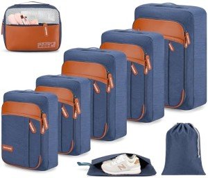 8-Piece Packing Cubes Set for Travel Organizing
