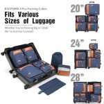 8-Piece Packing Cubes Set for Travel Organizing