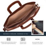 Maxwell Scott Men's Leather Slim Document Case - Tan