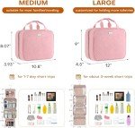 BAFAMYE Large Pink Hanging Toiletry Bag for Travel