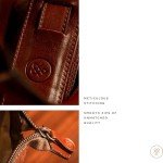 Maxwell Scott Men's Leather Slim Document Case - Tan