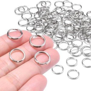 100PCS Small Split Rings for Keychains & DIY