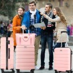 5-Piece Lightweight Hardshell Luggage Set - Pink