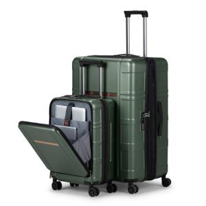 2-Piece Expandable Hard Shell Luggage Set (Green)