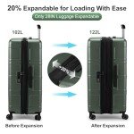 2-Piece Expandable Hard Shell Luggage Set (Green)