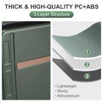 2-Piece Expandable Hard Shell Luggage Set (Green)