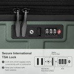2-Piece Expandable Hard Shell Luggage Set (Green)
