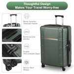 2-Piece Expandable Hard Shell Luggage Set (Green)