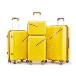 Expandable 4-Piece Luggage Set with Spinner Wheels