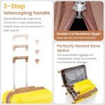 Expandable 4-Piece Luggage Set with Spinner Wheels